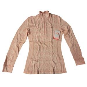 Kari Traa 100% Merino Wool Rose Half Zip Top Womens Large Dream
